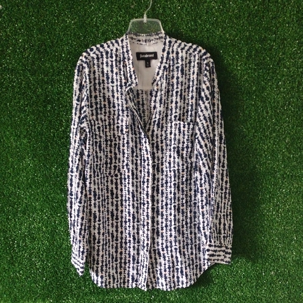 BetaBrand WomenBlue and White Shirt